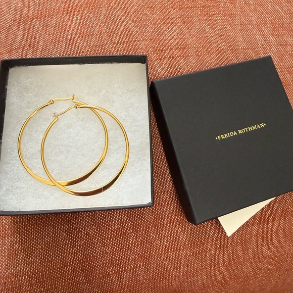 Freida Rothman Jewelry - NWT Freida Rothman 925 FAS Hoop Earrings